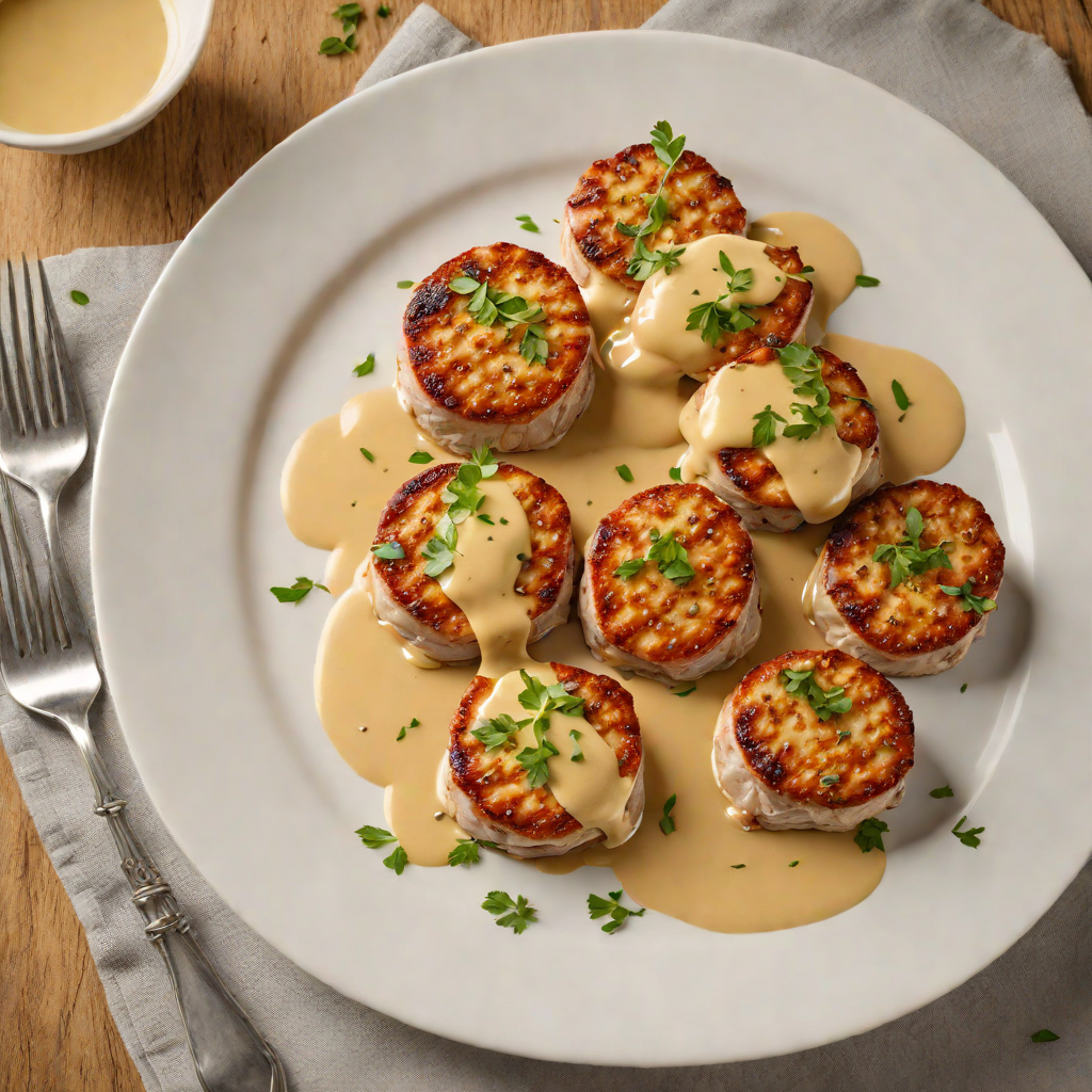 Pan-Fried Pork Tenderloin Medallions with Mustard Cream Sauce