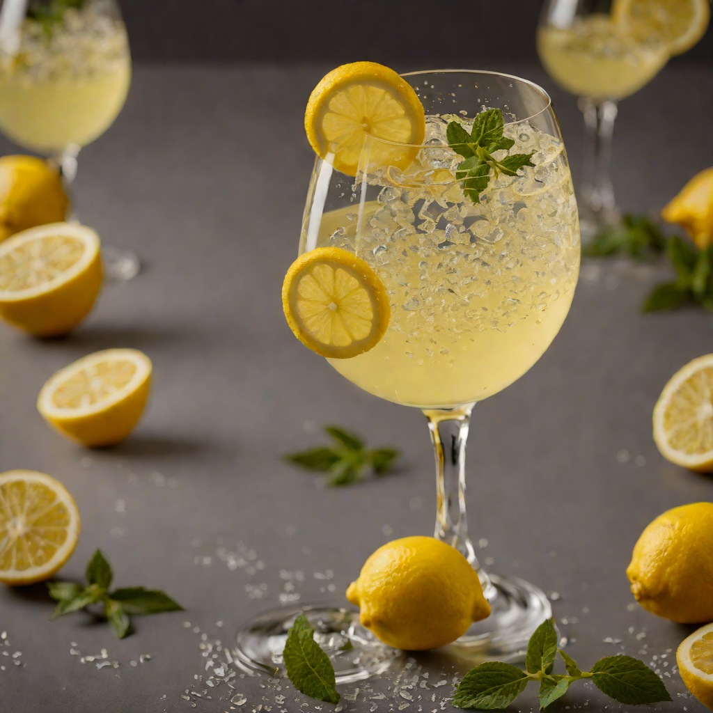 Limoncello Sparkle Spritz with Fresh Lemon and Prosecco