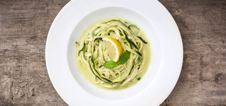 Savory Zucchini Noodles with Lemon-Tahini