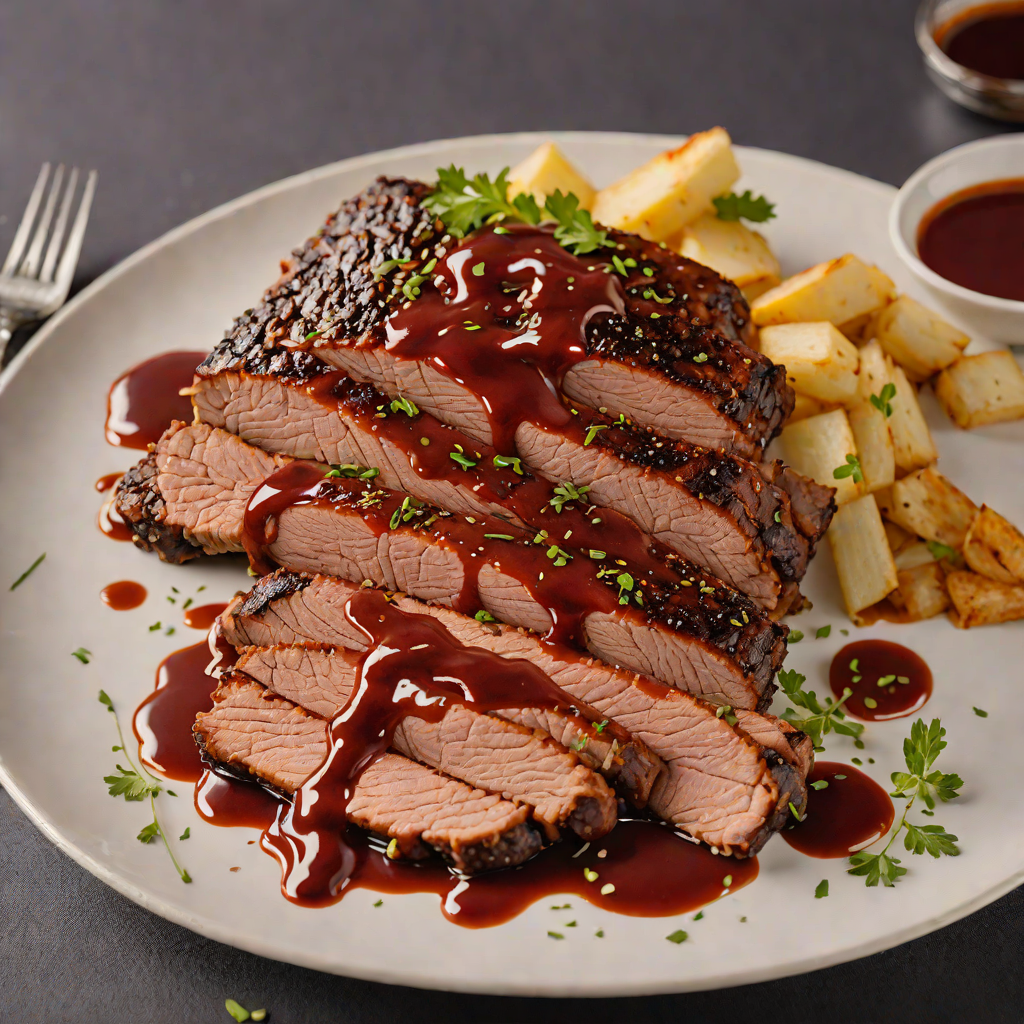 Slow-Smoked Wood-Fired Beef Brisket with Tangy BBQ Sauce