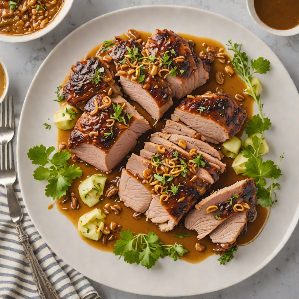 Slow Cooker Maple-Mustard Glazed Pork Shoulder