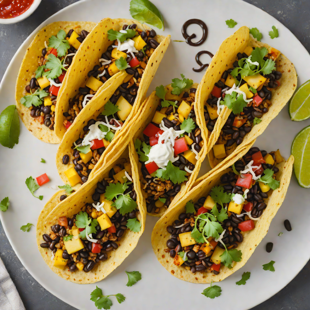 Caribbean-Inspired Black Bean and Plantain Tacos