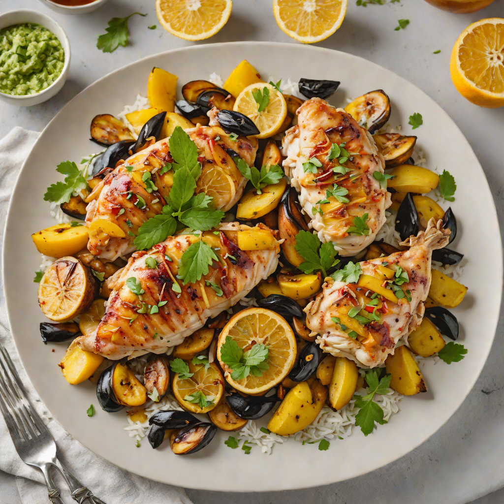 Slow Cooker Citrus-Garlic Chicken with Sweet Plantains
