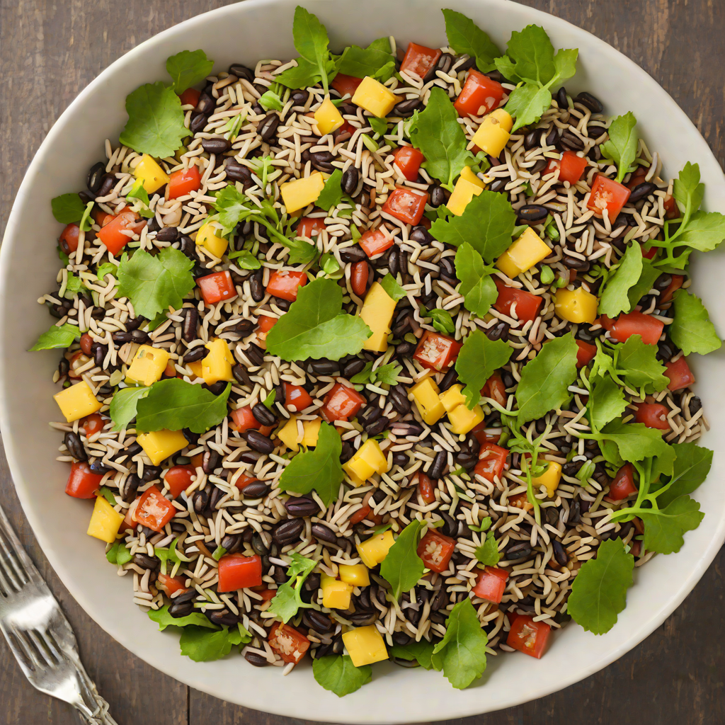 Zesty Texan Wild Rice and Black Bean Salad