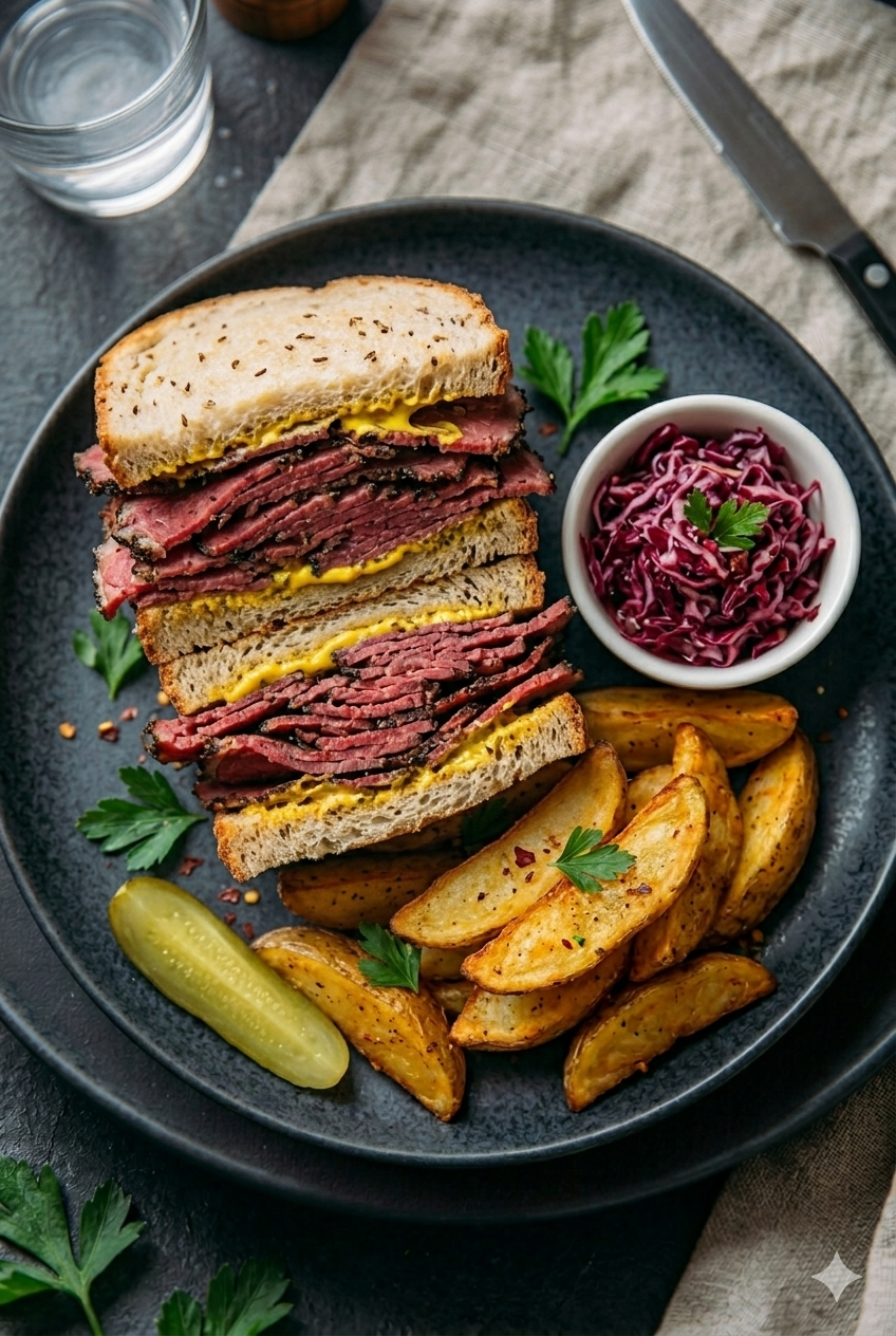 New York Deli Style Pastrami Sandwich