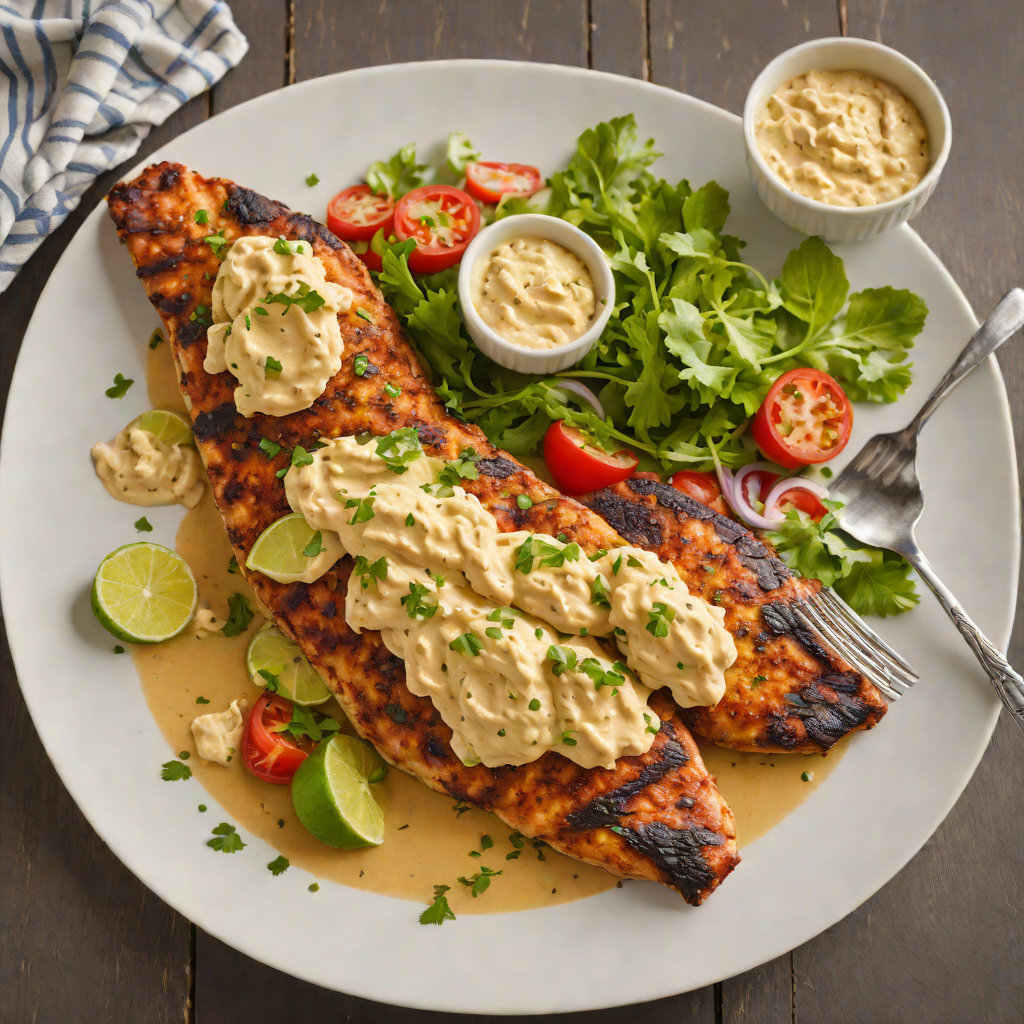 Grilled Cajun-Spiced Catfish with Creole Remoulade