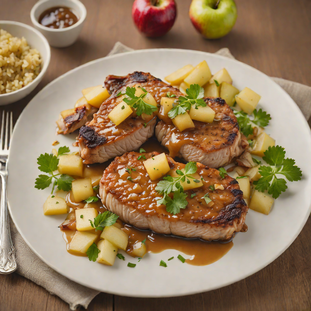 Midwestern Baked Pork Chops with Apple-Onion Compote