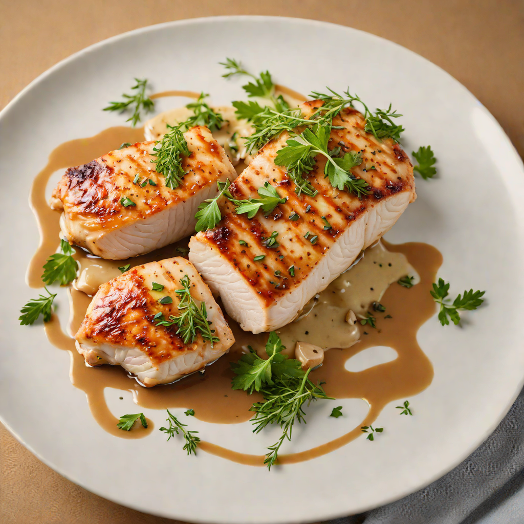 Pan-Seared Chicken Breast with Garlic and Thyme Jus