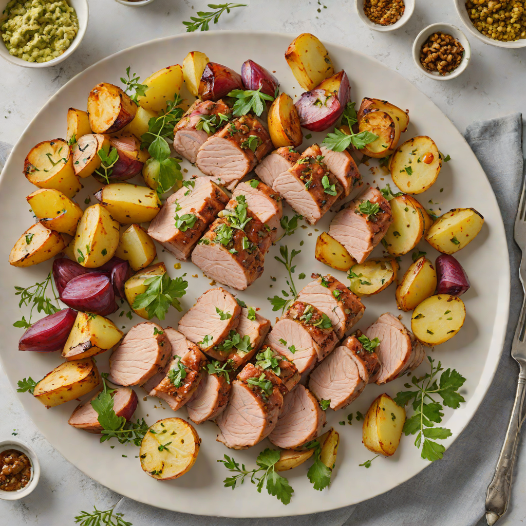 Sheet Pan Mustard-Garlic Pork Tenderloin with Roasted Potatoes