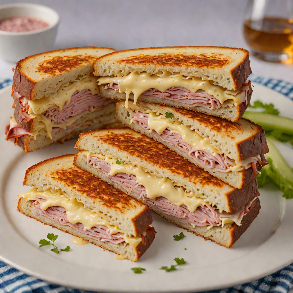 Classic New York Deli Reuben Sandwich with Homemade Thousand Island