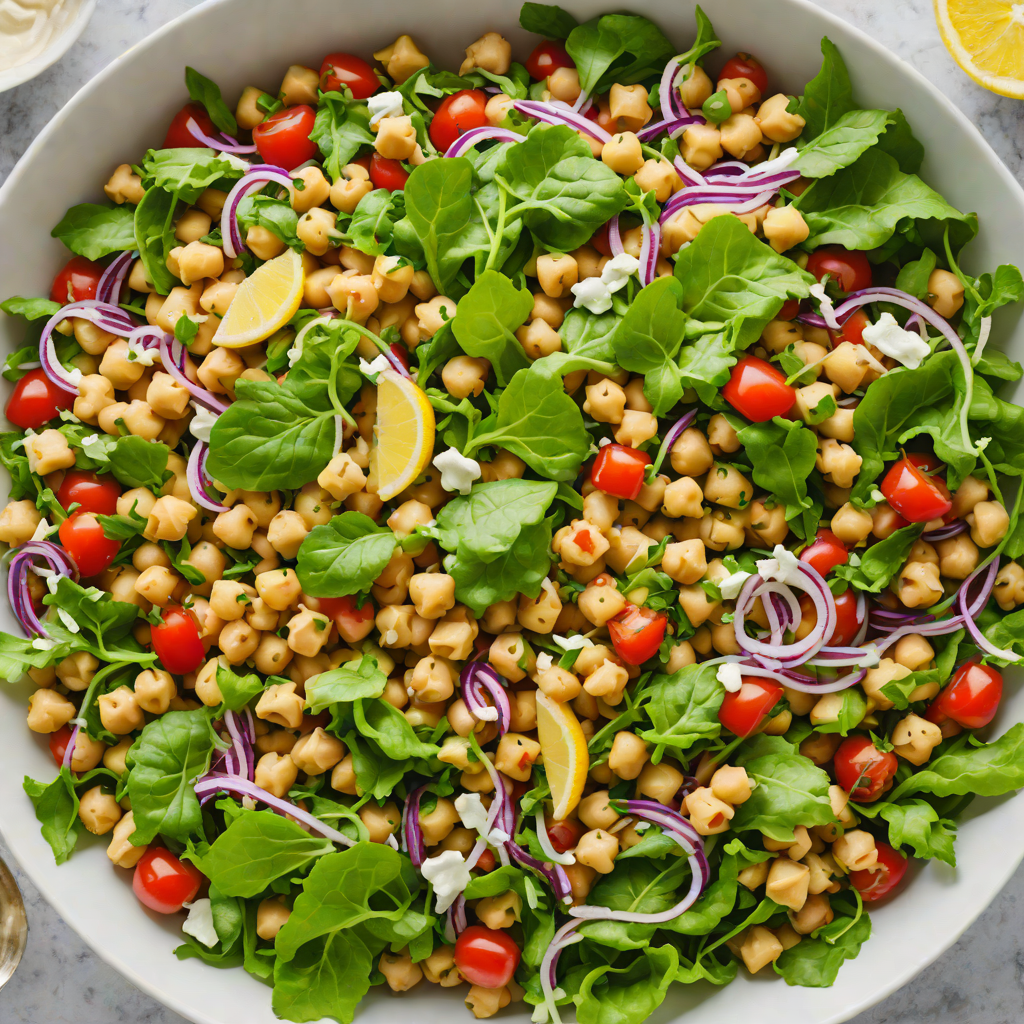 No-Cook Mediterranean Chickpea Salad with Lemon-Tahini Dressing