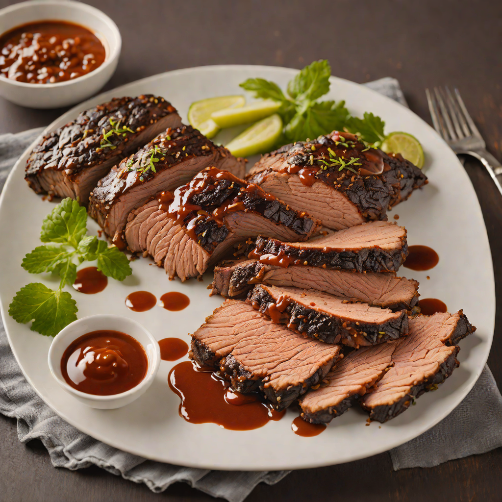Slow-Smoked Dry-Rubbed Brisket with Kansas BBQ Sauce