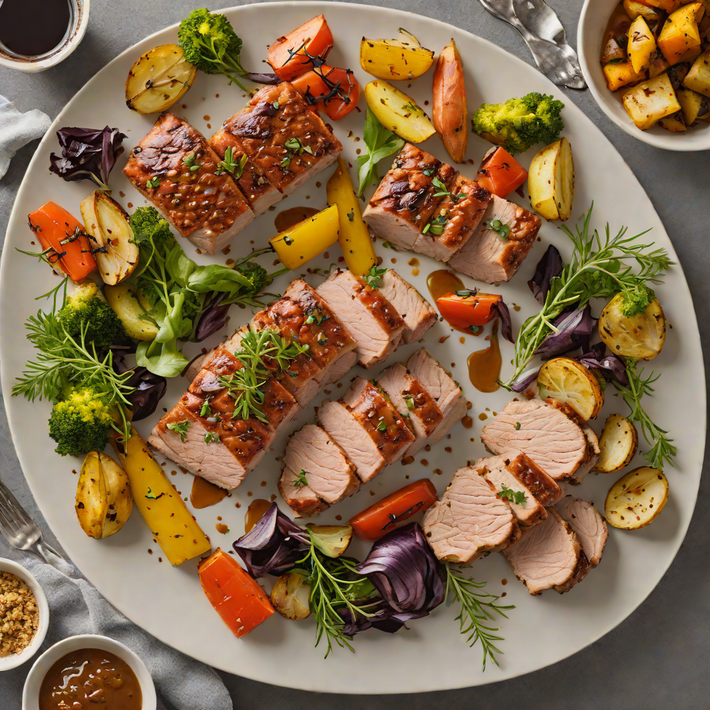 Sheet Pan Mustard-Honey Glazed Pork Tenderloin with Roasted Vegetables