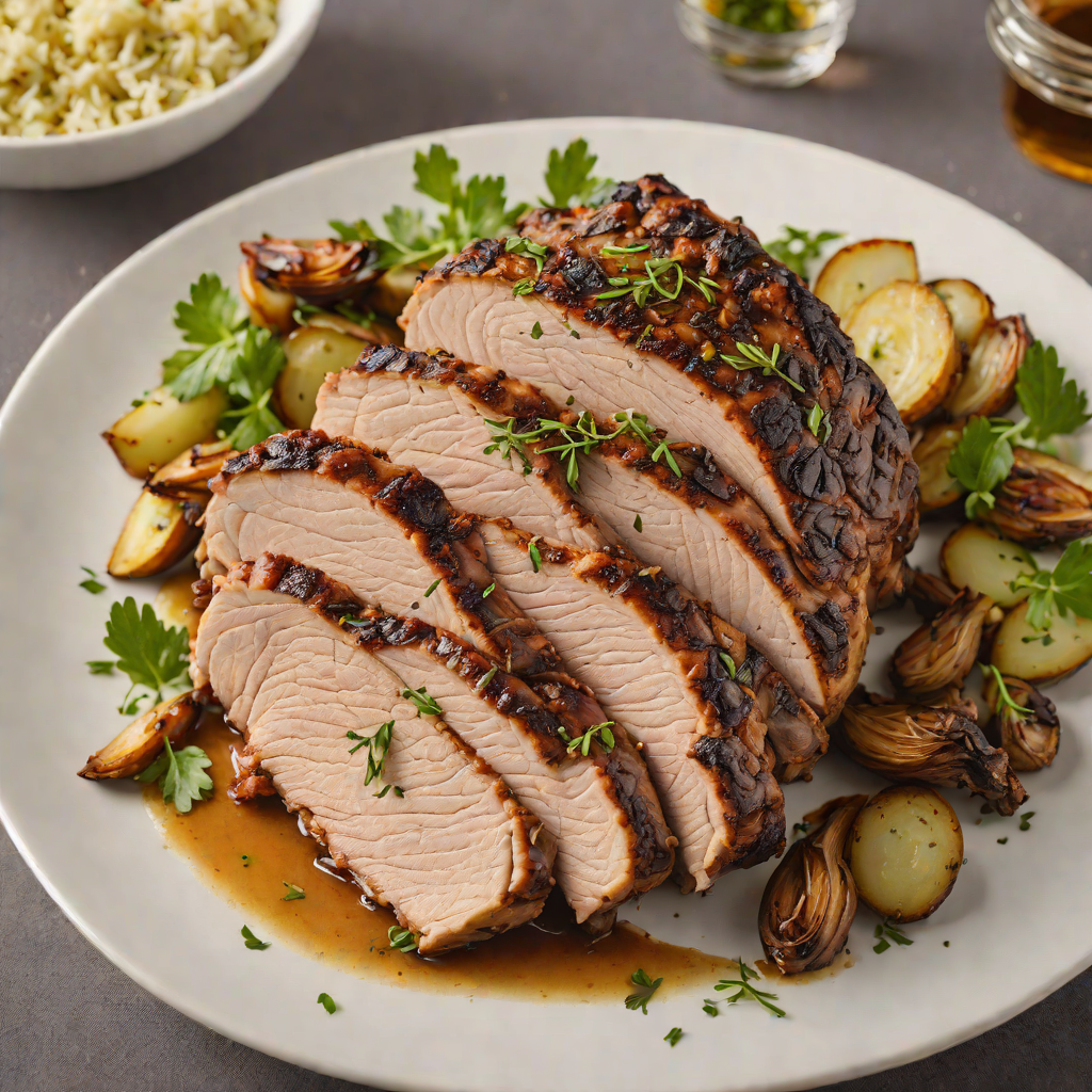 Slow-Roasted Pork Shoulder with Herb Garlic Rub