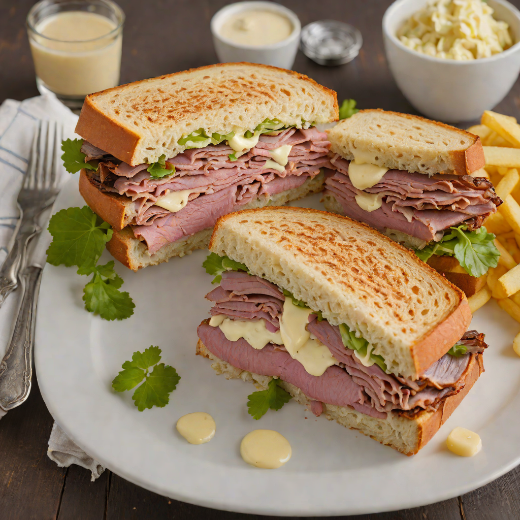 New York Deli Roast Beef Sandwich with Horseradish Aioli