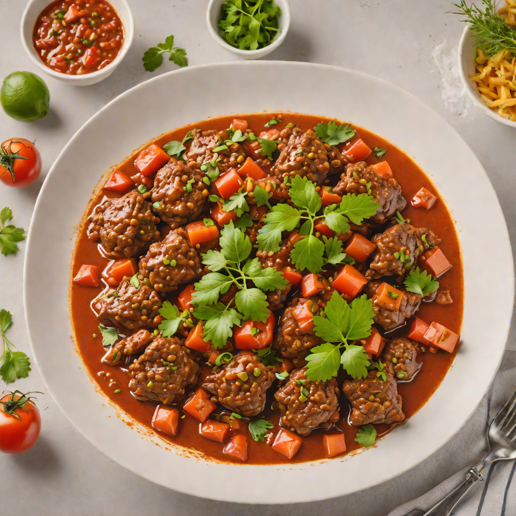 Stewed Nigerian Beef with Tomato and Pepper Sauce