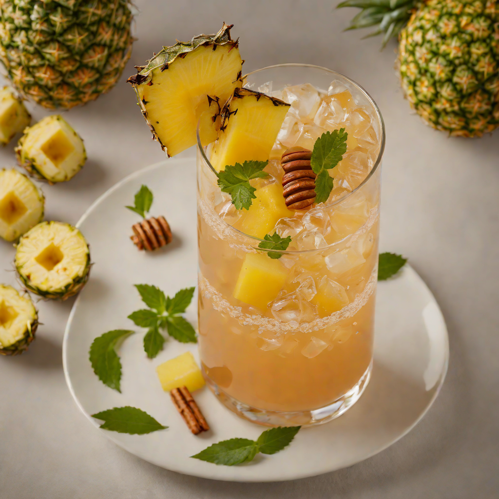 Tiki-Style Rum Punch with Pineapple and Spiced Honey