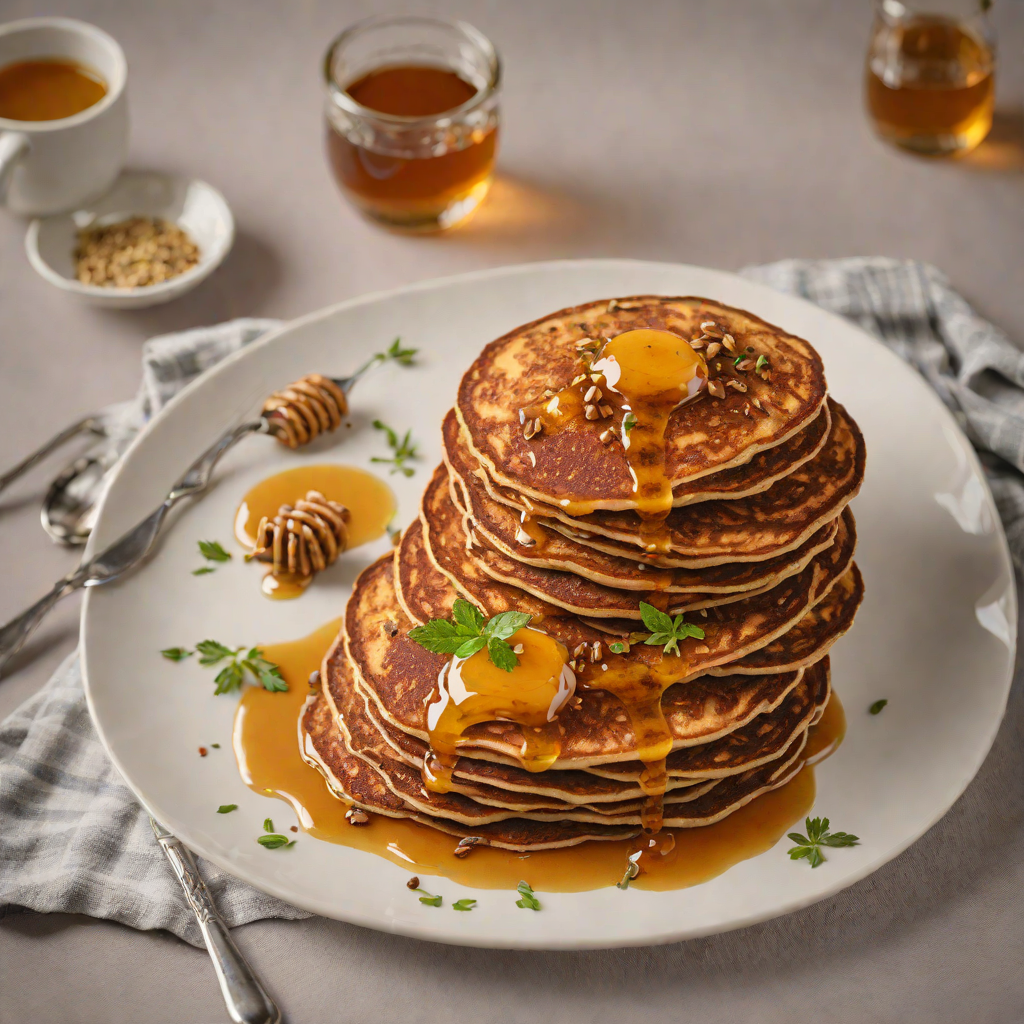 Sweet Teff Pancakes with Honey and Cardamom