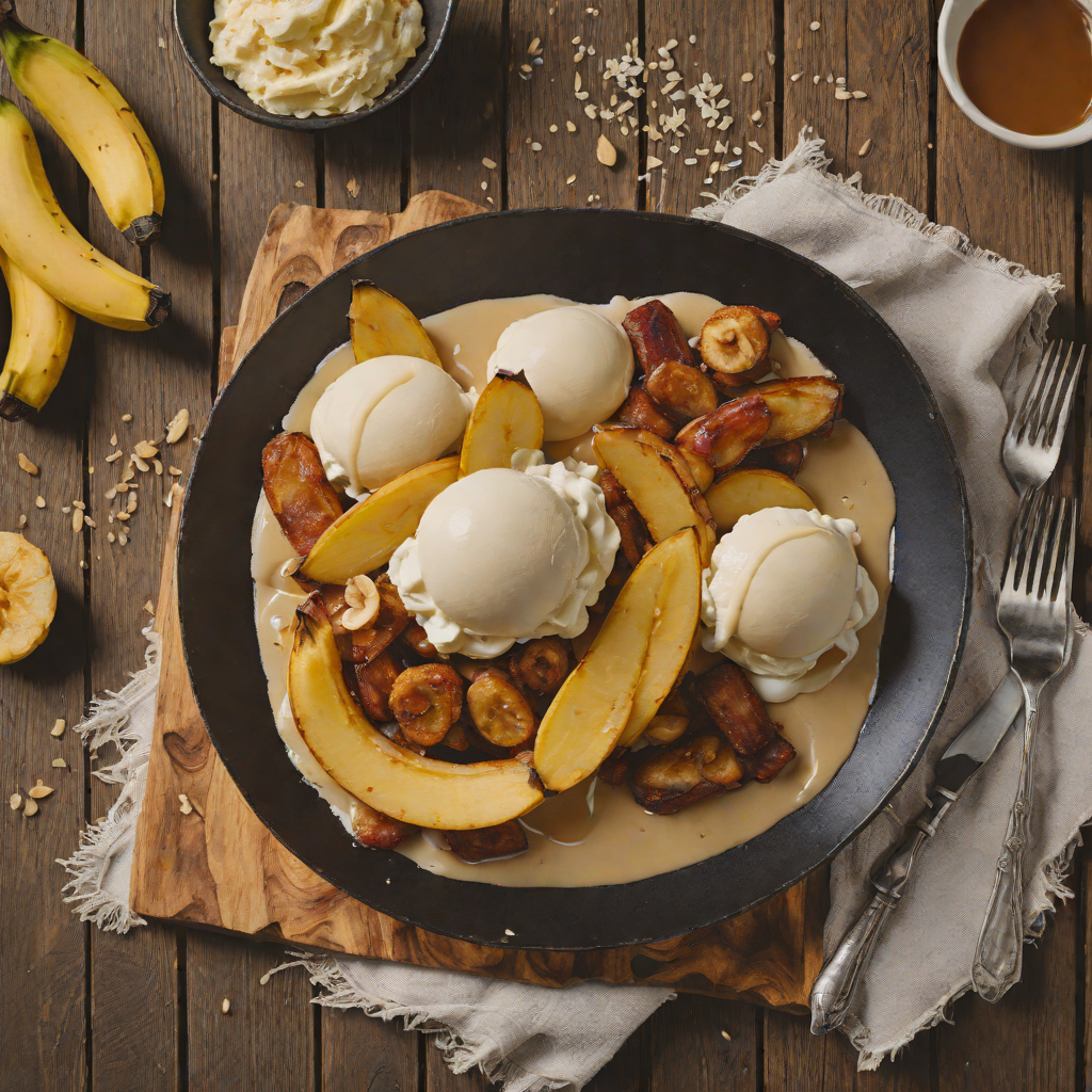 Caramelized Banana Skillet with Vanilla Ice Cream