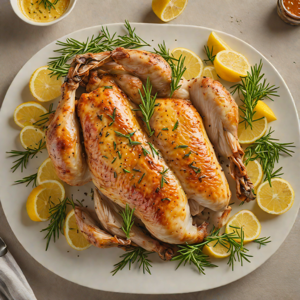 Slow-Roasted Chicken with Lemon and Rosemary