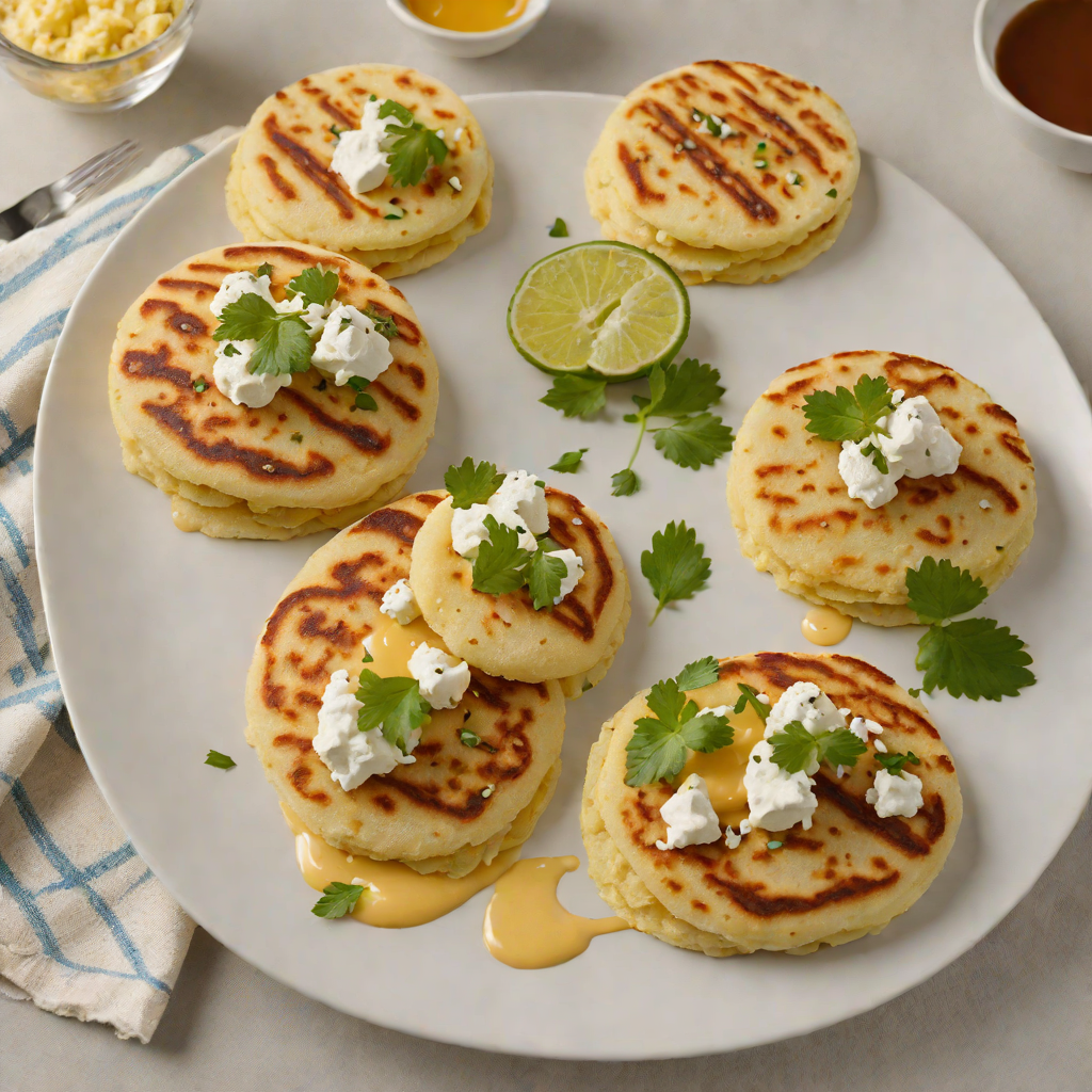 Pan-Fried Colombian Arepas with Queso Fresco