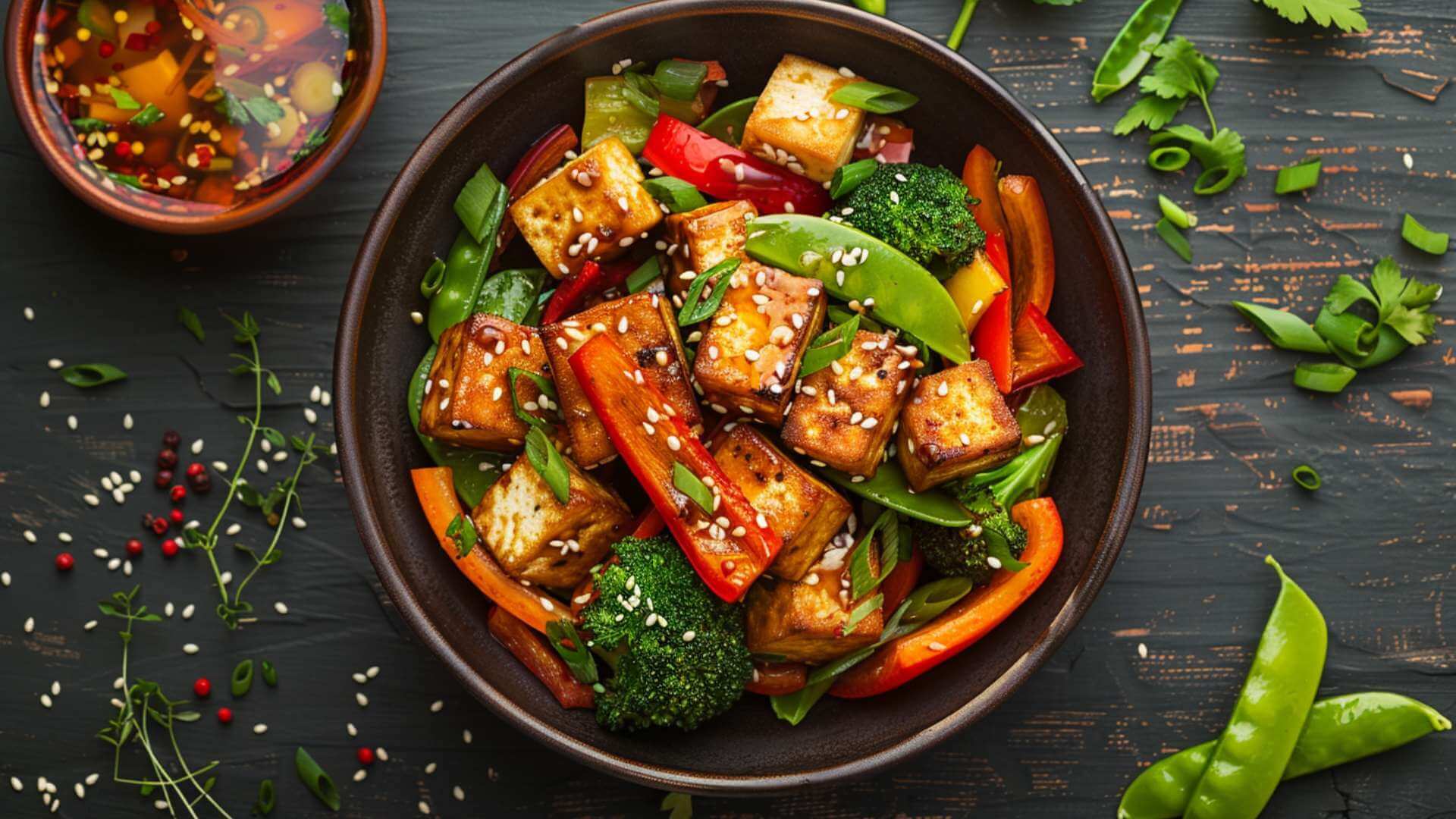 Half-Vegetable Stir-Fry with Tofu