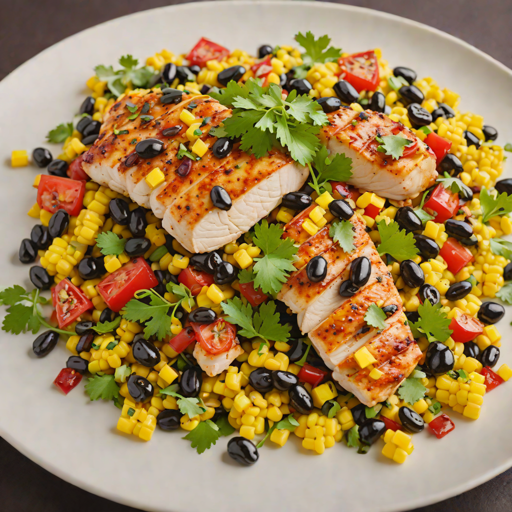 Sautéed Chicken with Sweet Corn and Black Bean Medley