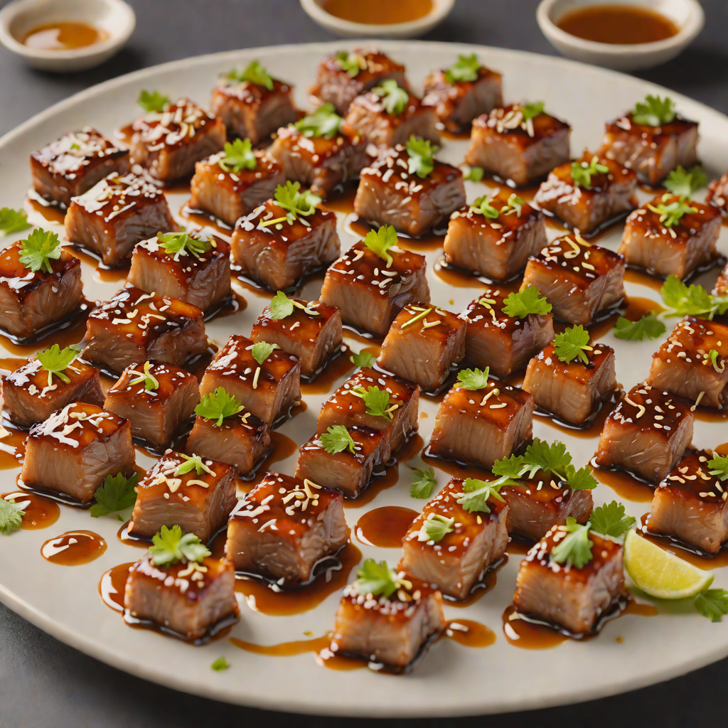 Sheet Pan Honey-Soy Glazed Pork Belly Bites