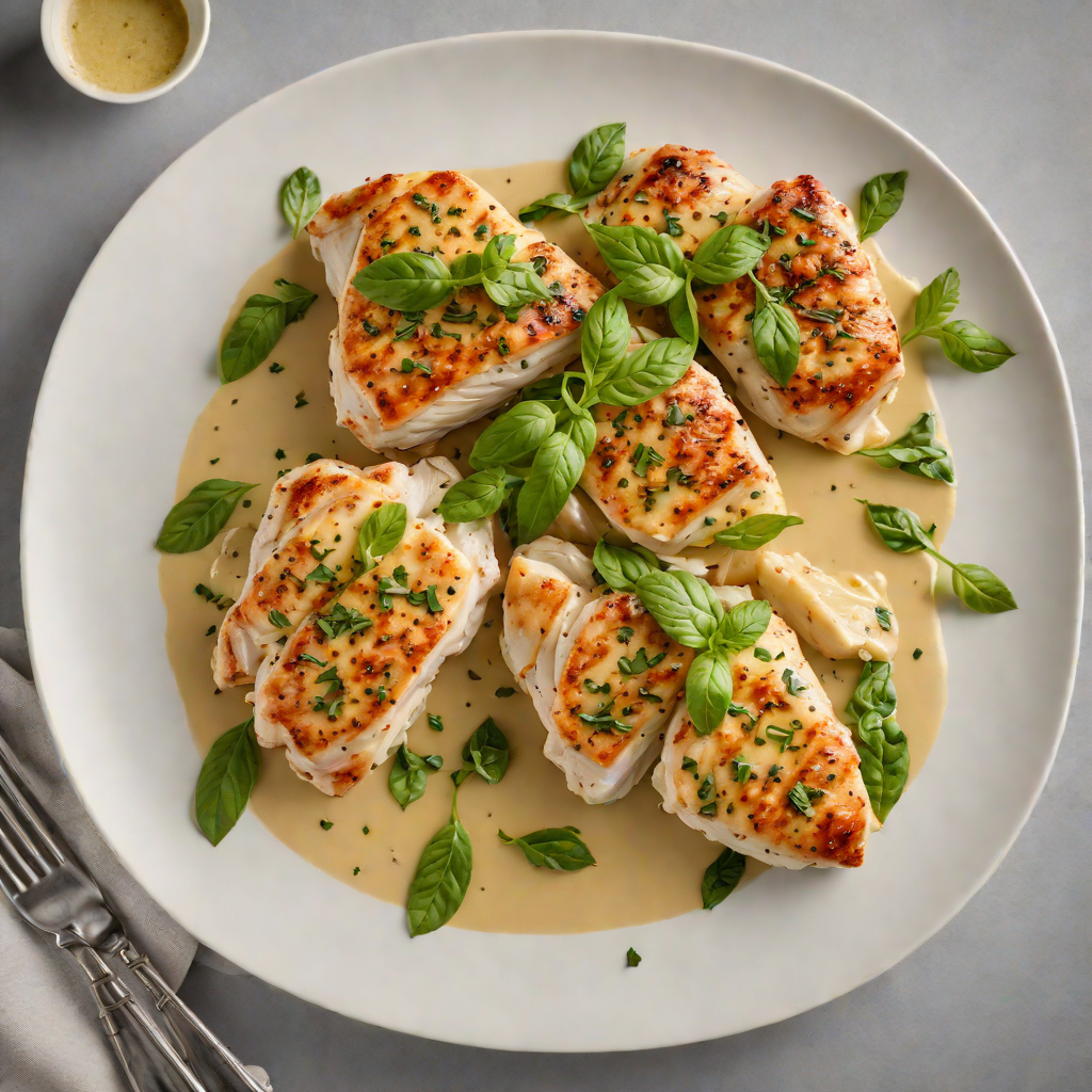 Pan-Seared Chicken with Garlic-Basil Butter Sauce