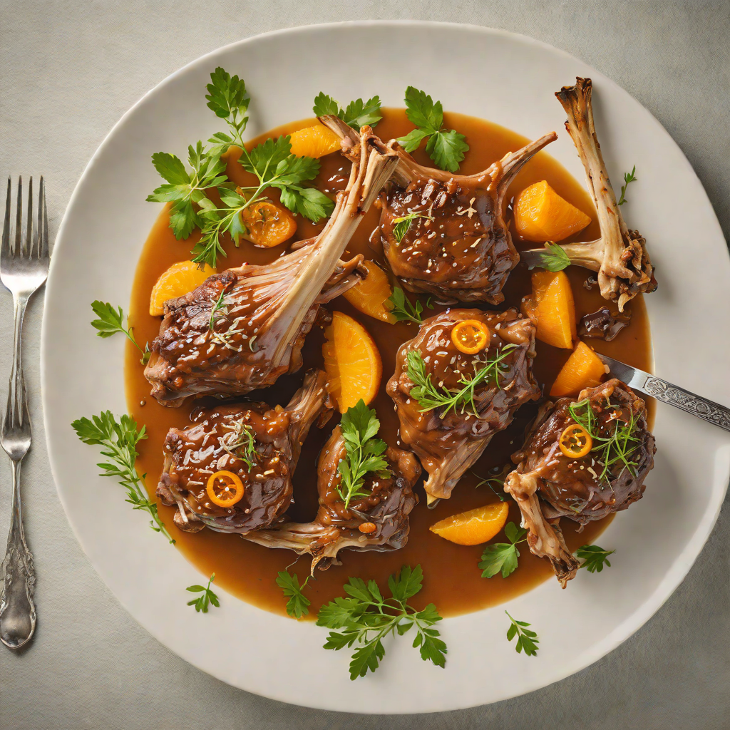 Slow-Braised Lamb Shanks with Bitter Orange and Herb Infusion