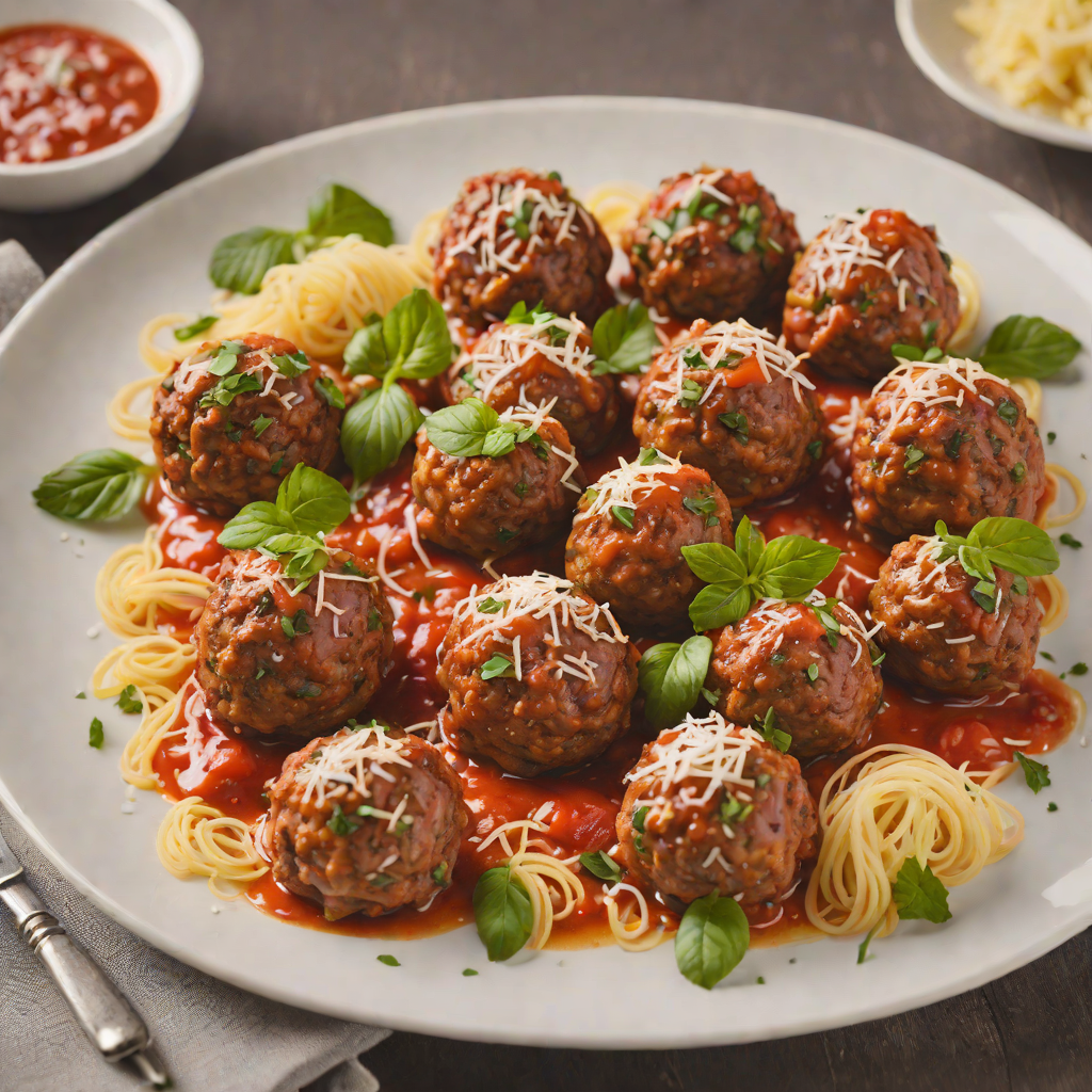 Baked Italian-Style Meatballs with Tomato and Parmesan