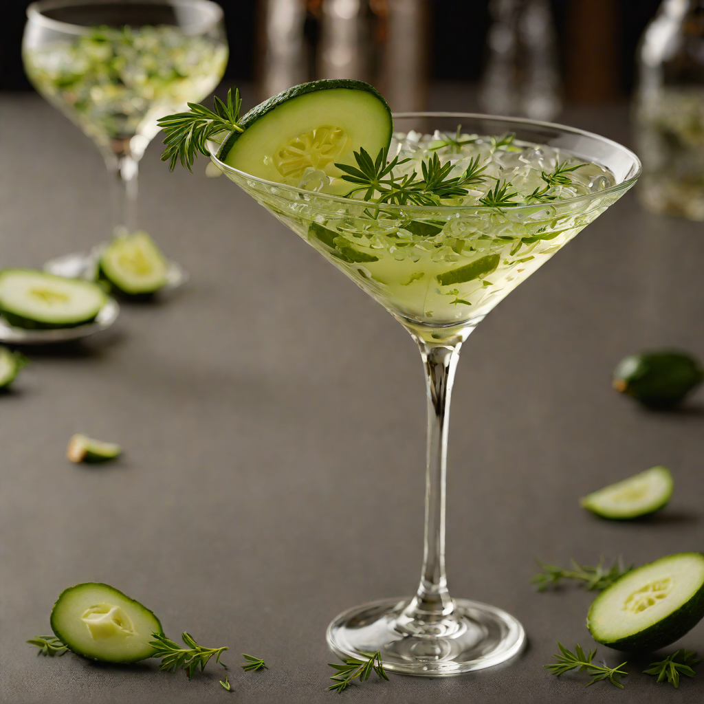 Herbed Gin and Cucumber Martini
