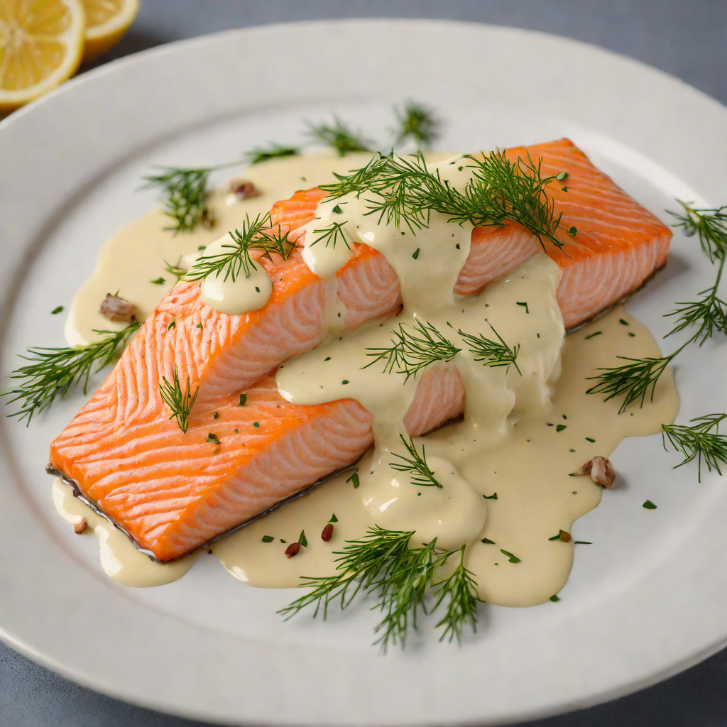 Arendelle-Inspired Nordic Salmon with Dill and Cream Sauce