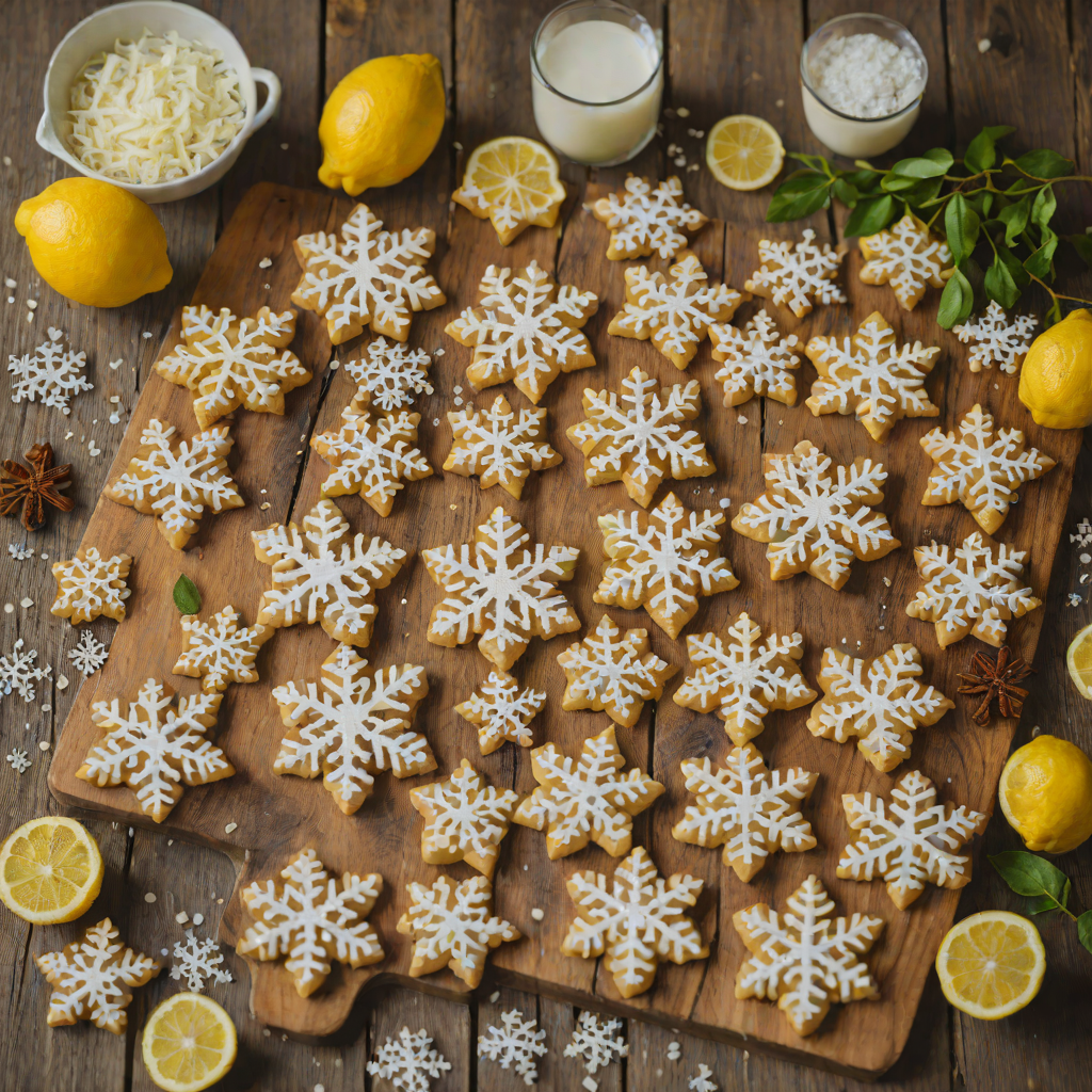 Let It Go Lemon Snowflake Cookies