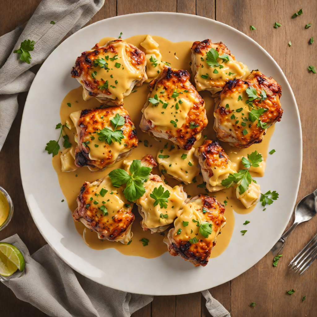 Cheddar-Stuffed Chicken Thighs with Garlic Butter