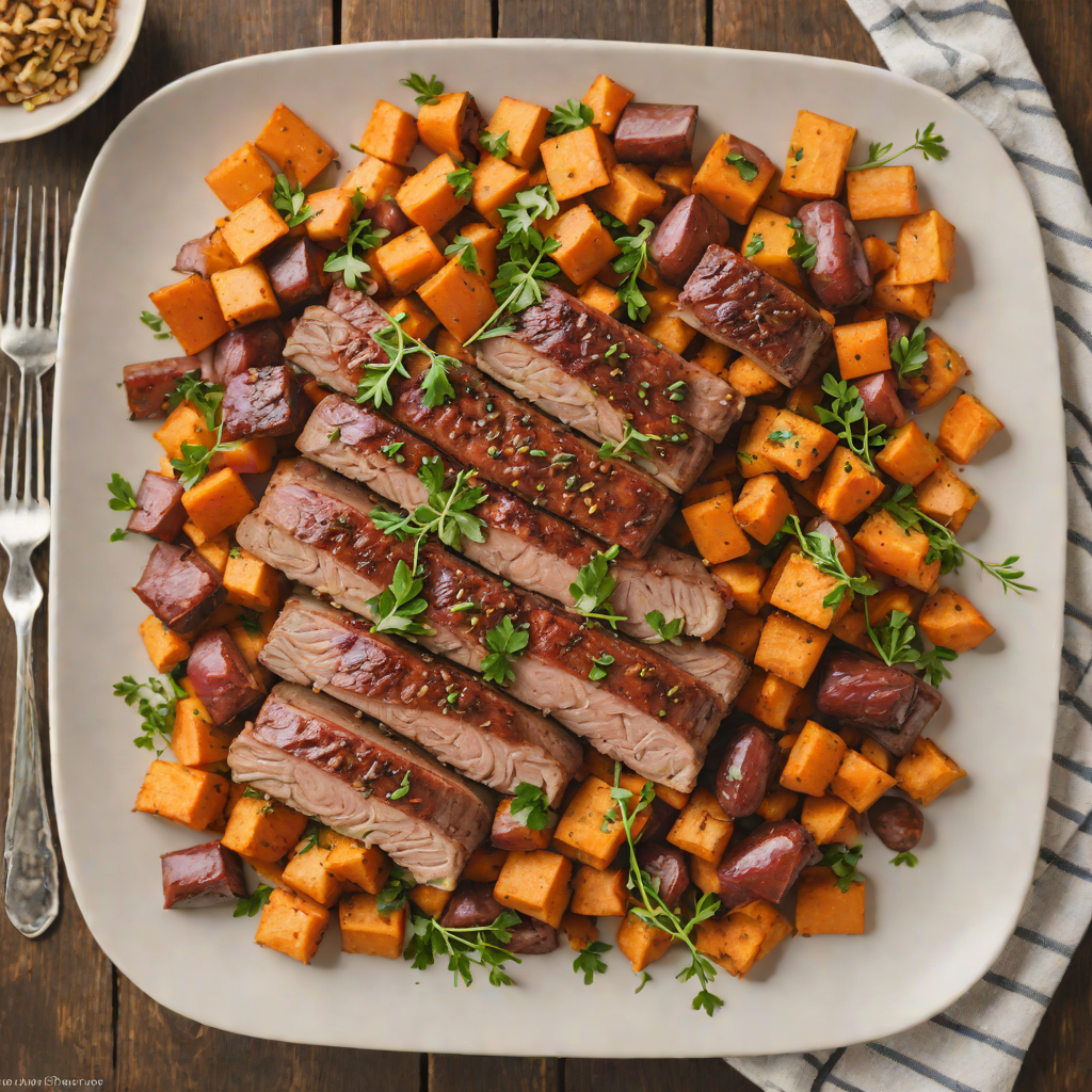 Illinois-Style Sausage and Sweet Potato Sheet Pan Roast