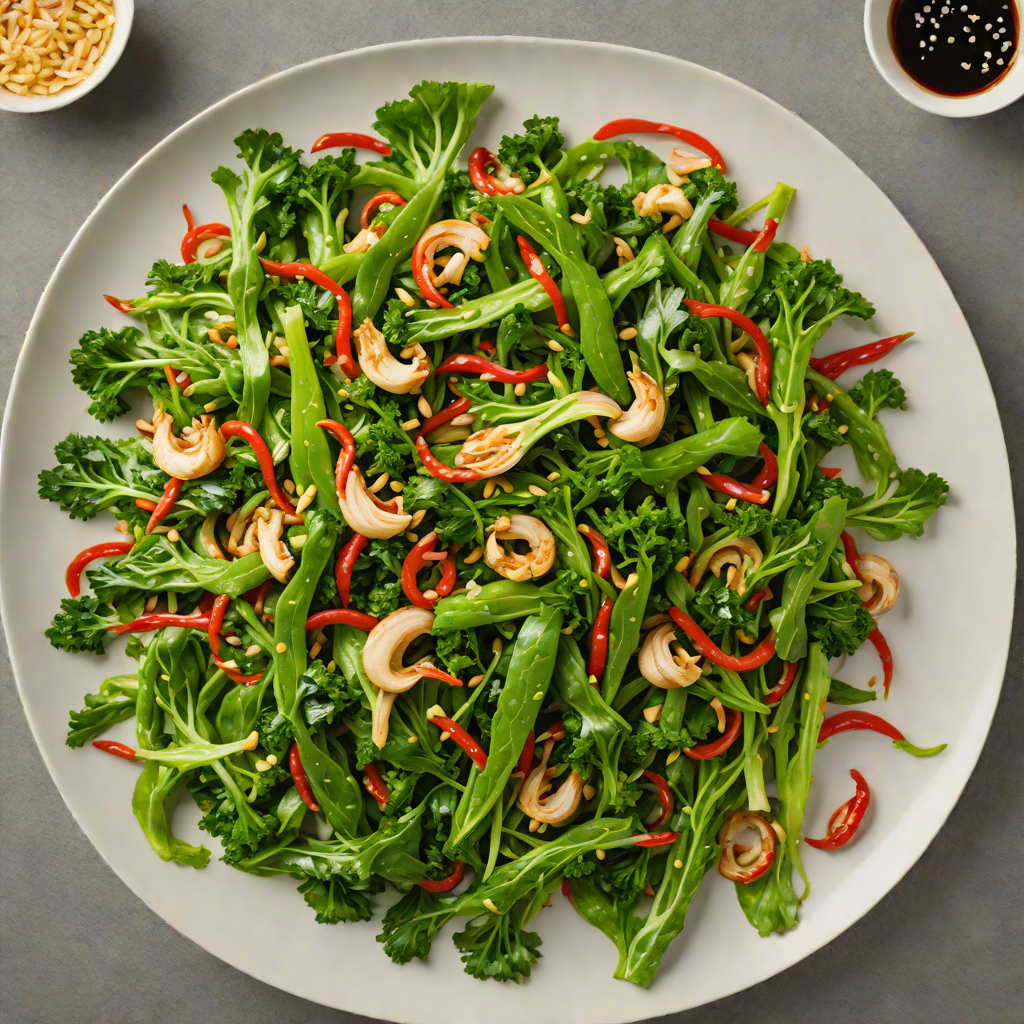 Garlic and Chili Stir-Fried Greens with Soy and Ginger