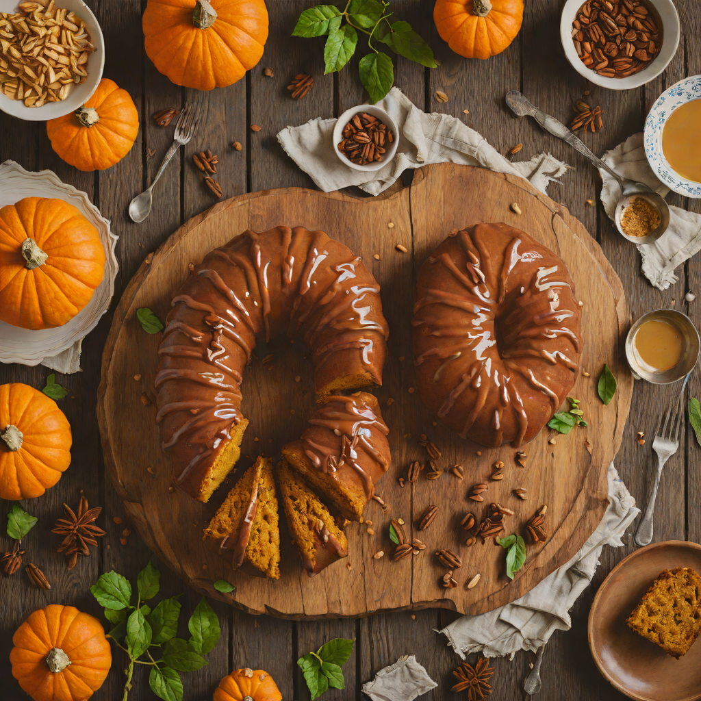 Spiced Pumpkin Bundt Cake with Maple Glaze
