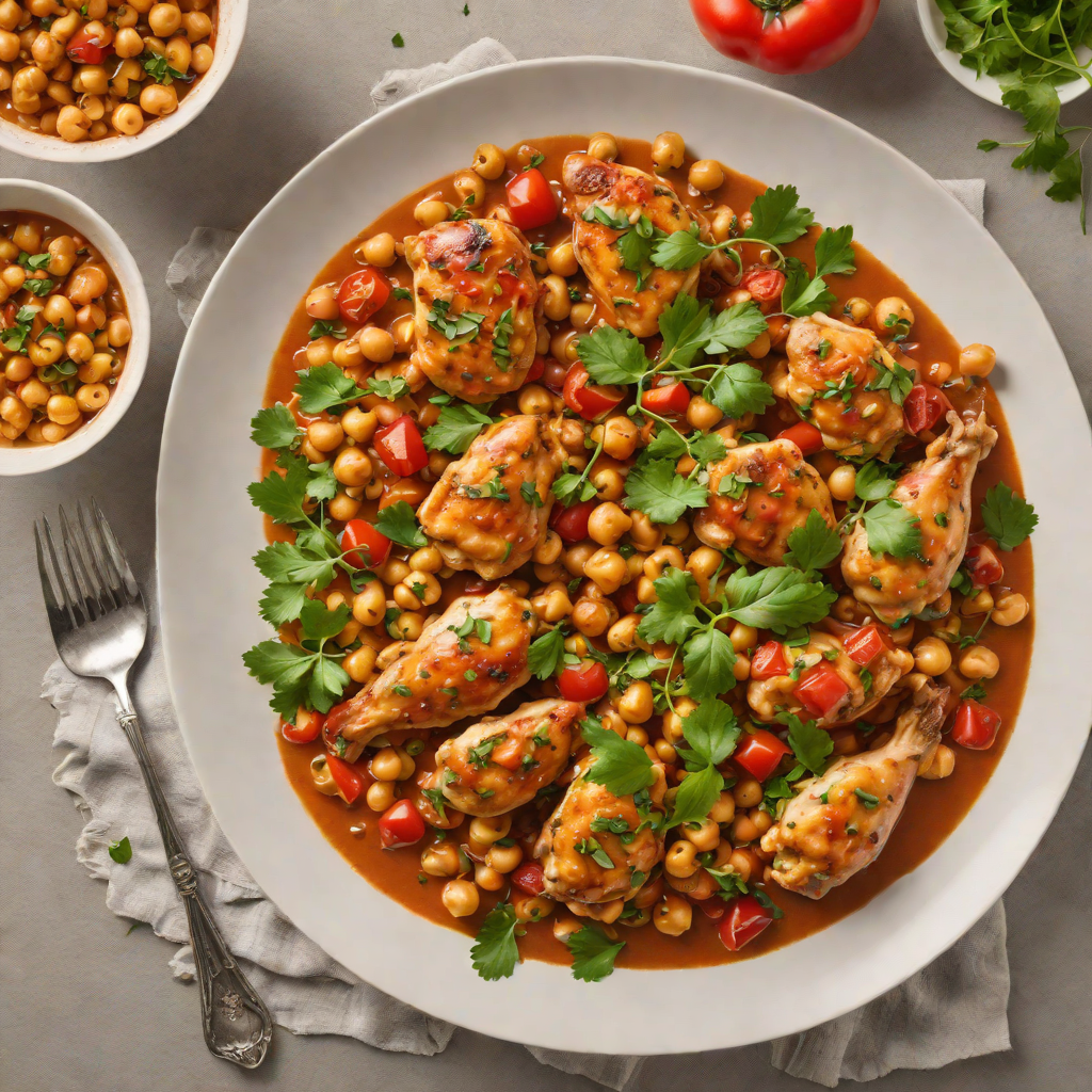 One-Pot Spicy Tomato Chicken with Chickpeas