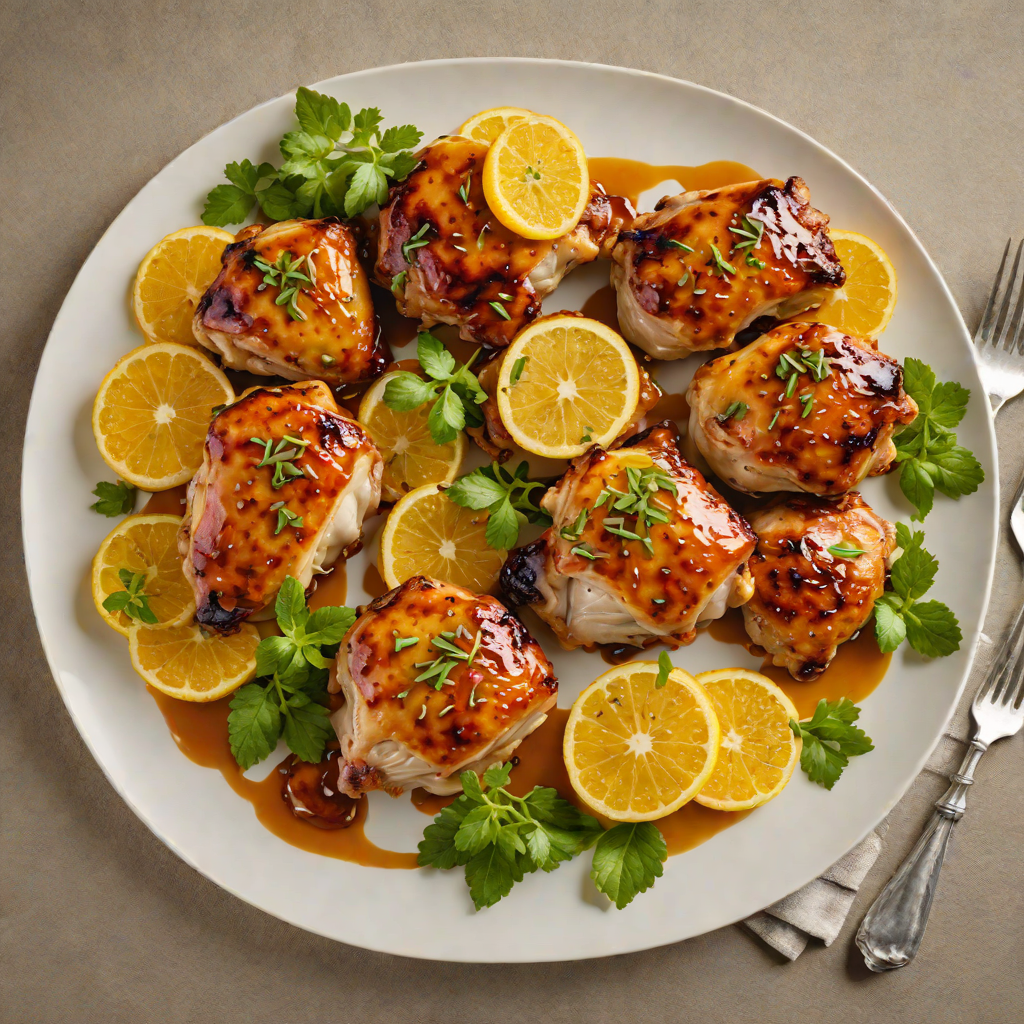 Half & Half Citrus-Glazed Chicken Thighs