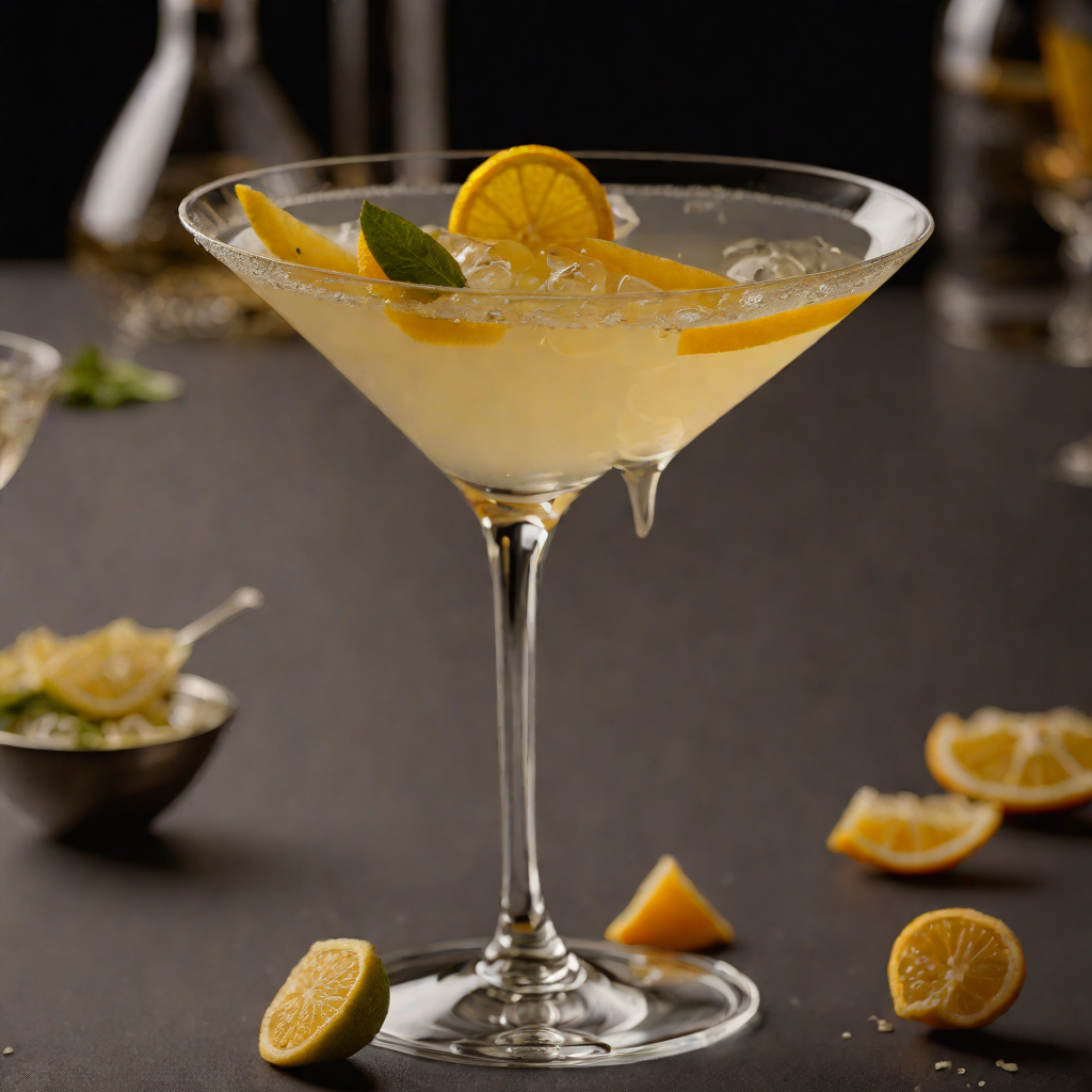 Citrus-Infused Martini with Gin and Lemon Twist