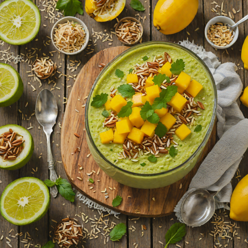 Lime-Infused Mango Chia Pudding with Toasted Coconut