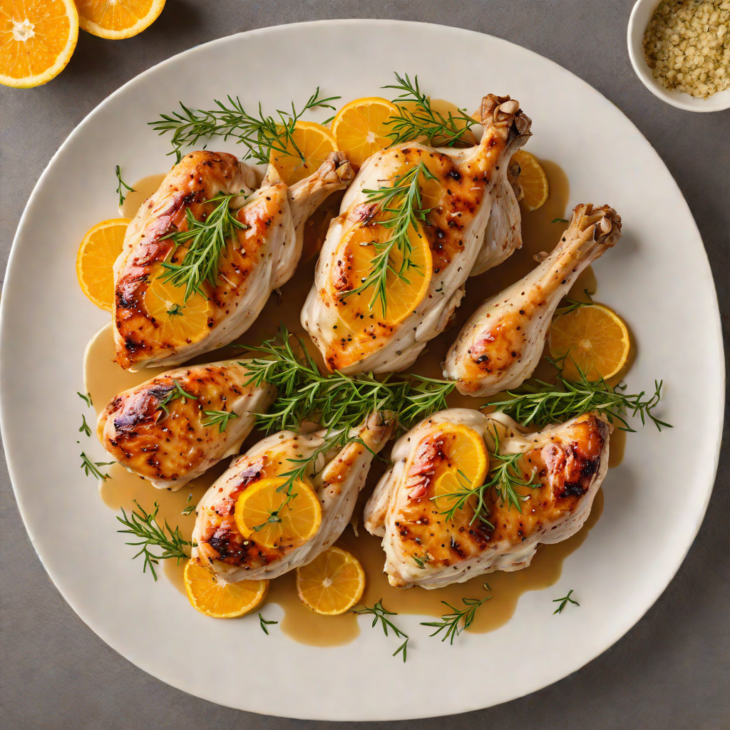 Pan-Seared Chicken with Orange Glaze and Thyme