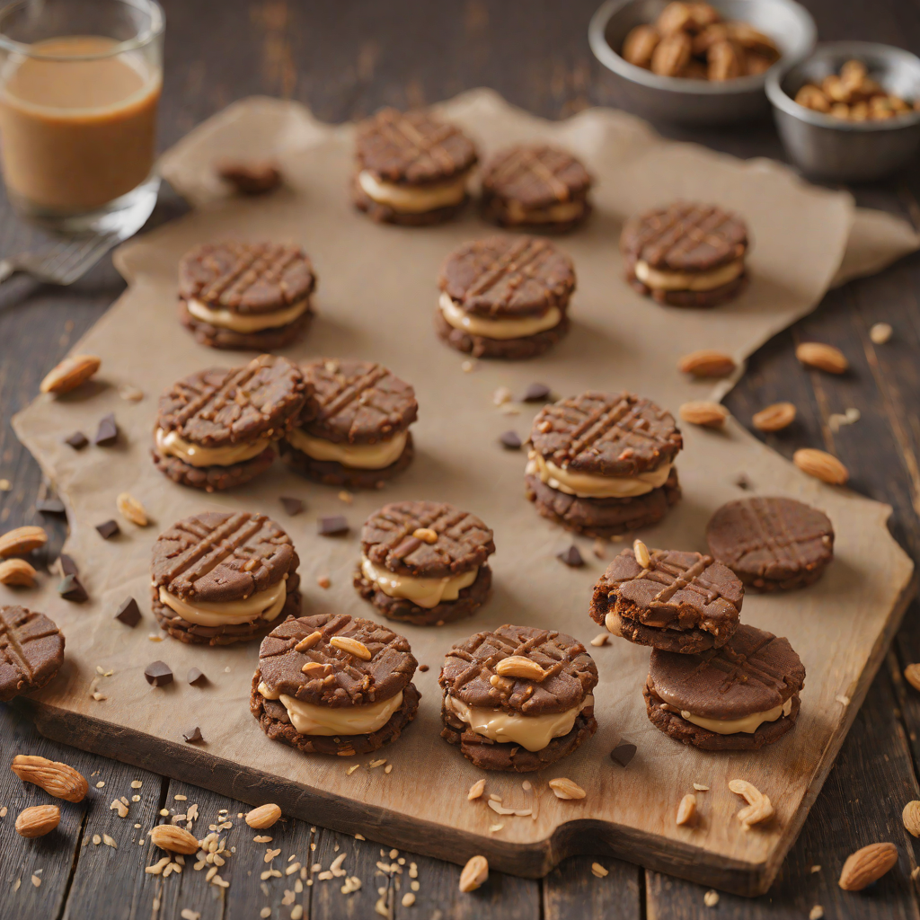 No-Bake Chocolate Peanut Butter Sandwich Cookies