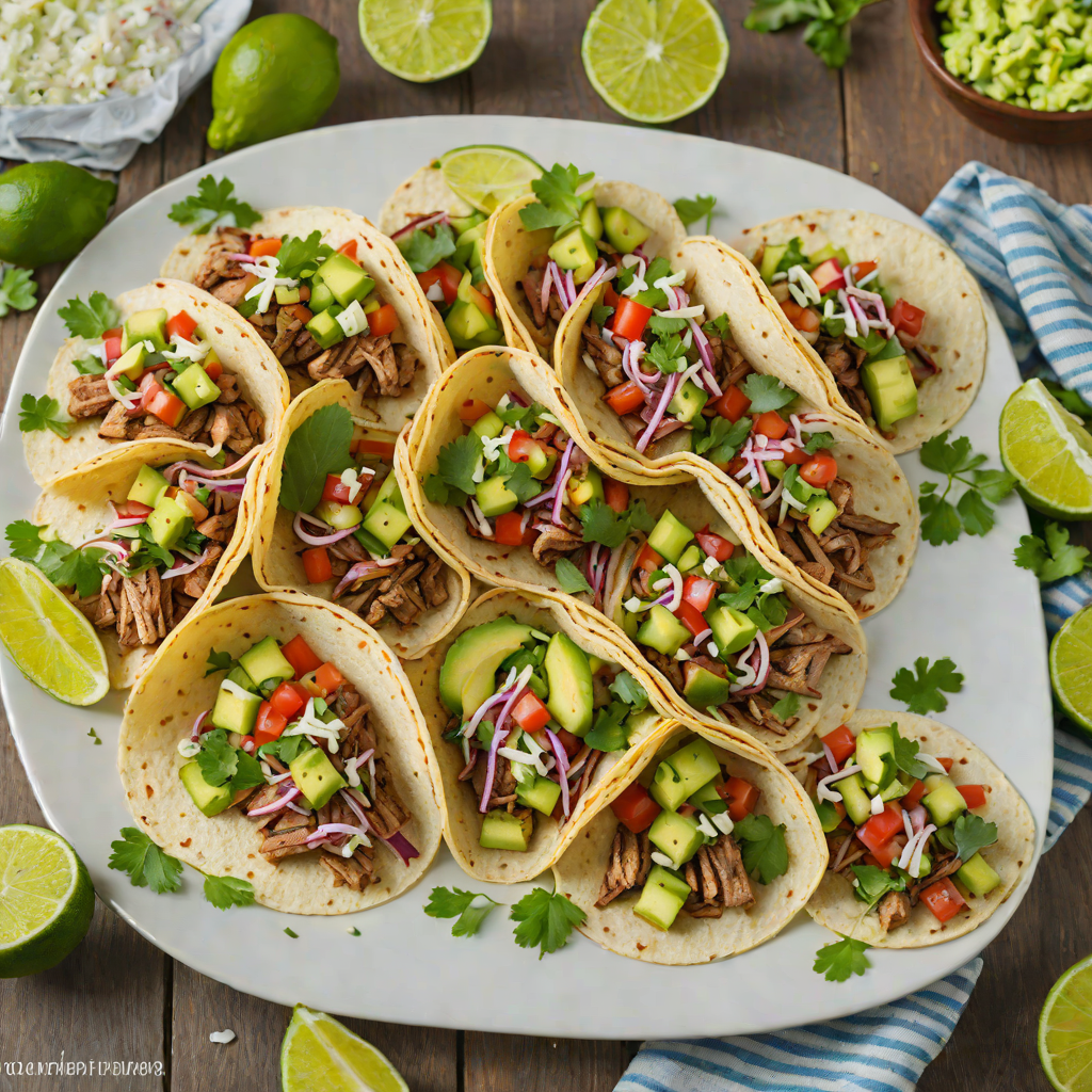 Grilled Lime-Cilantro Pork Tacos with Avocado Salsa