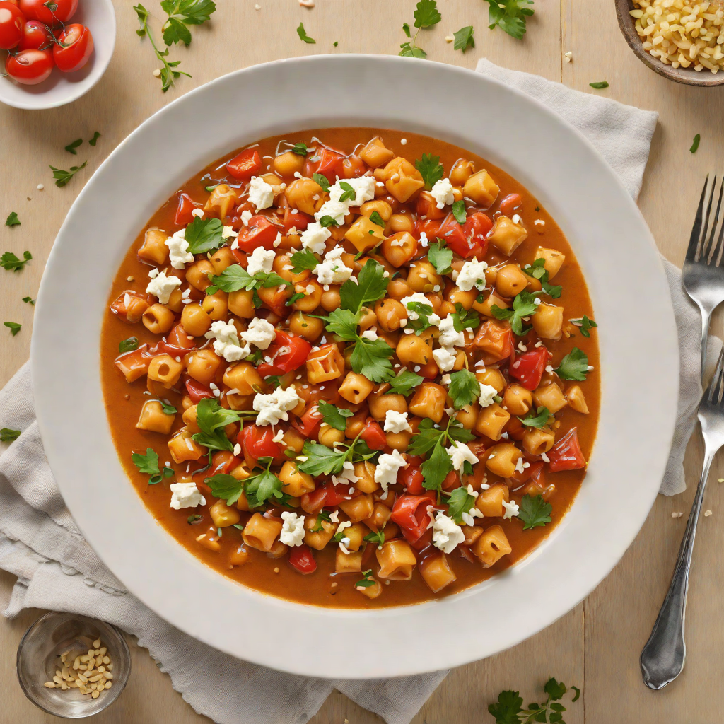 Slow-Simmered Chickpea and Tomato Stew with Feta