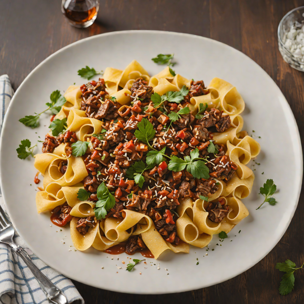 Tasmanian Pepperberry-Spiced Lamb Ragu with Pappardelle