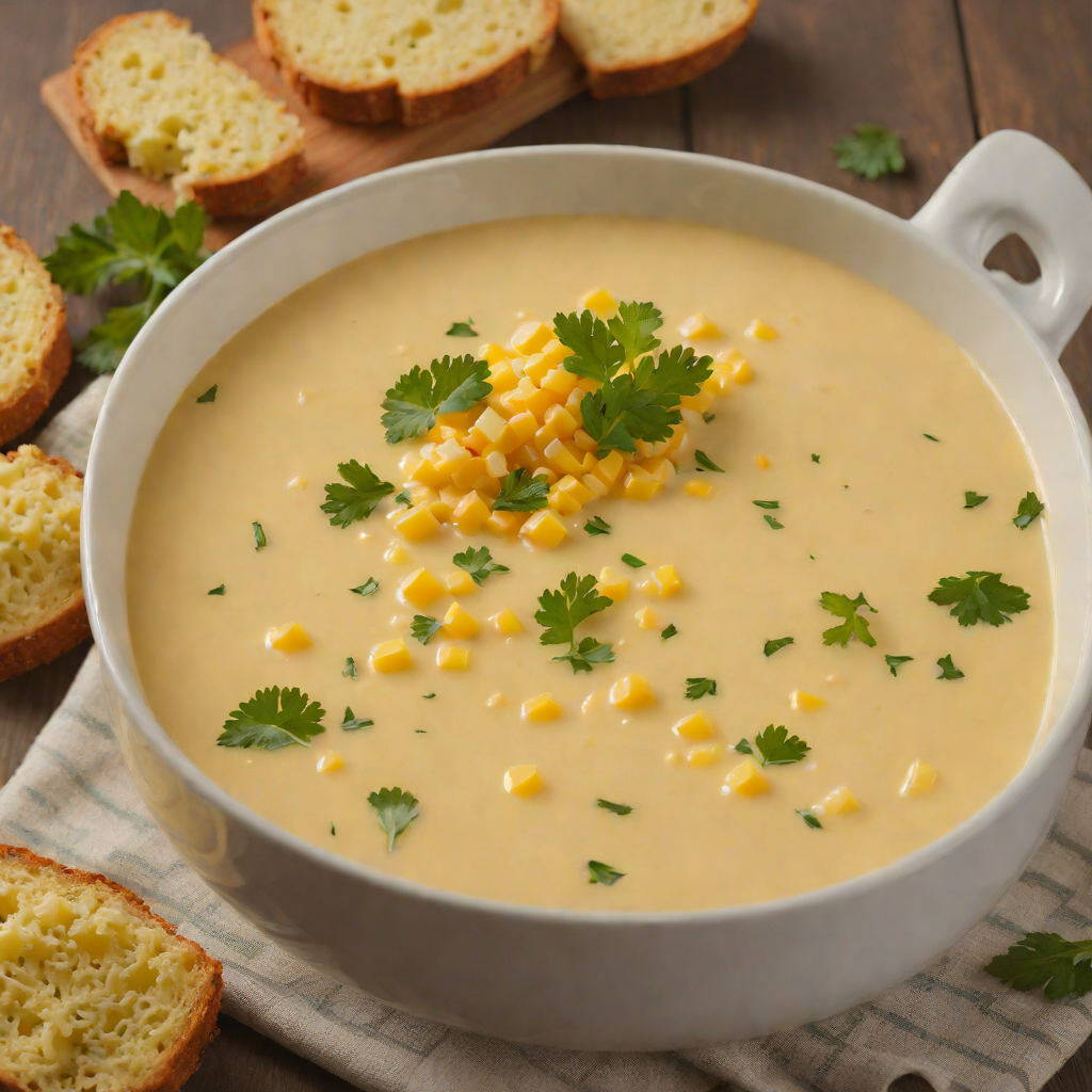 Midwestern Sweet Corn and Cheddar Bisque