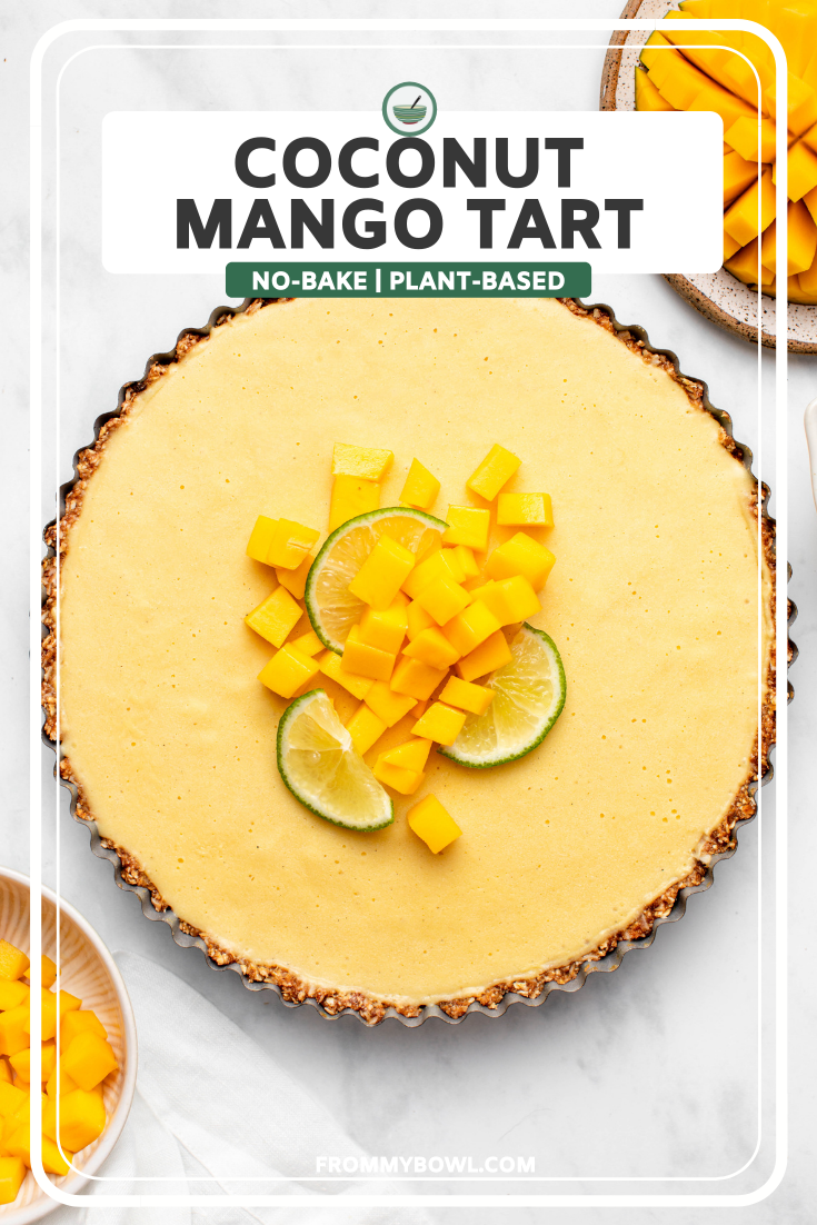 No-Bake Mango Coconut Tart with Lime Zest