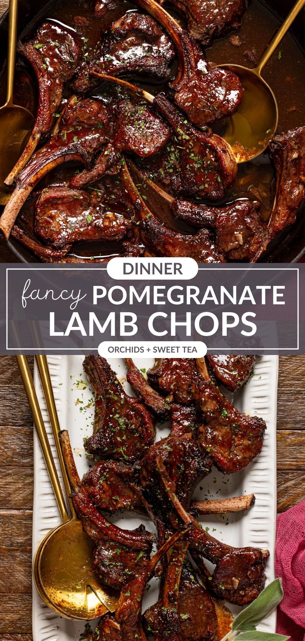 Crisp Herb-Crusted Lamb Chops with Pomegranate Reduction